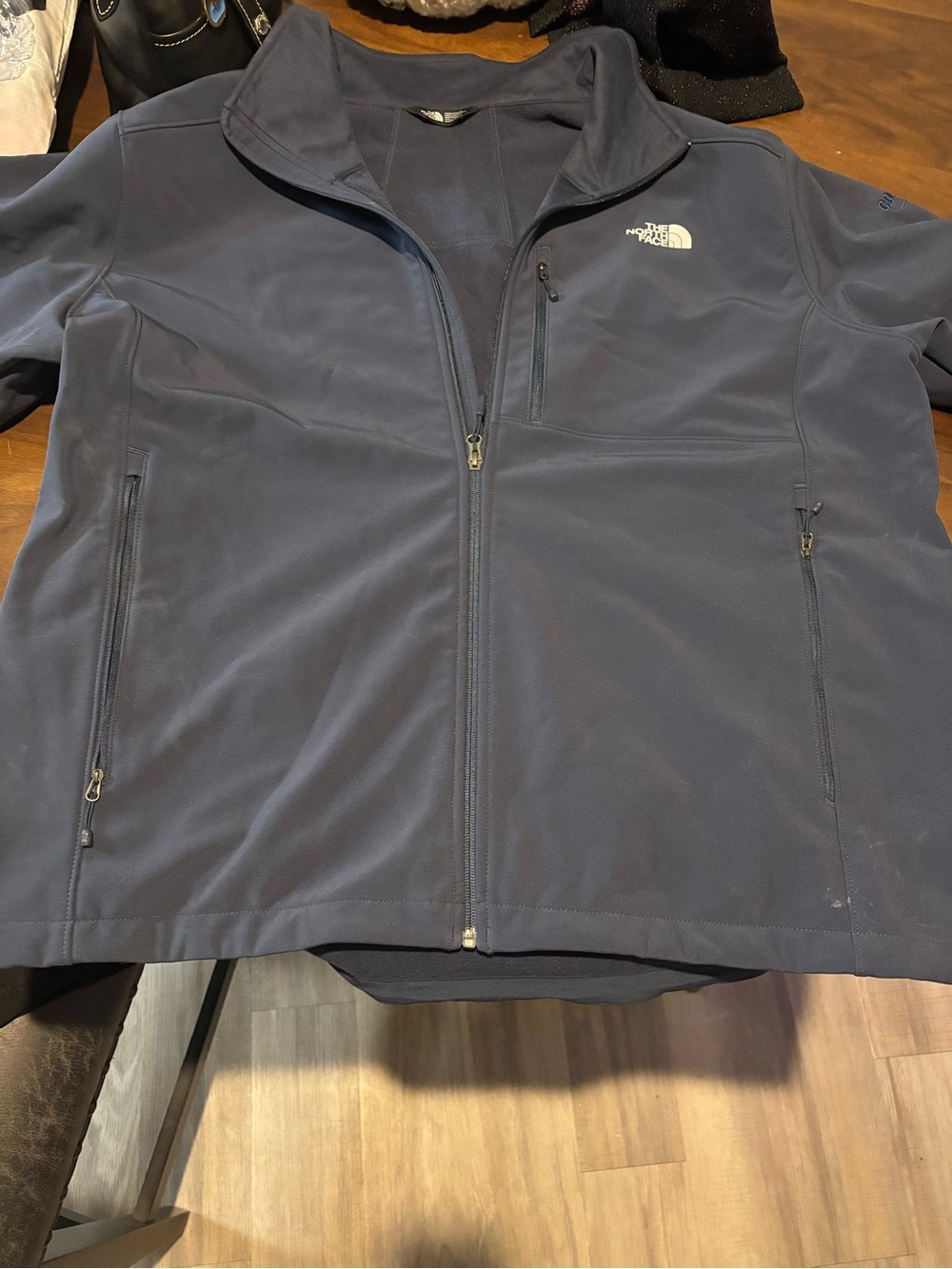The North Face Men's Navy Full-Zip Softshell Jacket